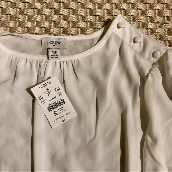 J. Crew Ruffle Button Top - Picture 8 of 9